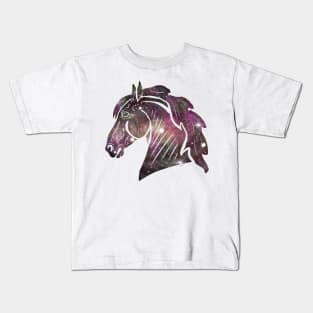 Galaxy horse profile Kids T-Shirt